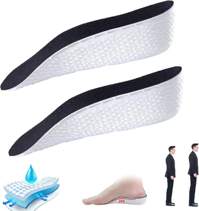 Orthopedic Height Increase Insoles with 1 Inch Lift, Arch Support Heel Cushion for Daily Wear, Black, Practical Everyday Use