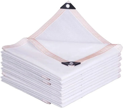 Garden Shade Cloth 90% Sunblock Breathable Mesh Tarp with Grommets for Greenhouse Patio Plants, White, 10 x 20 Ft