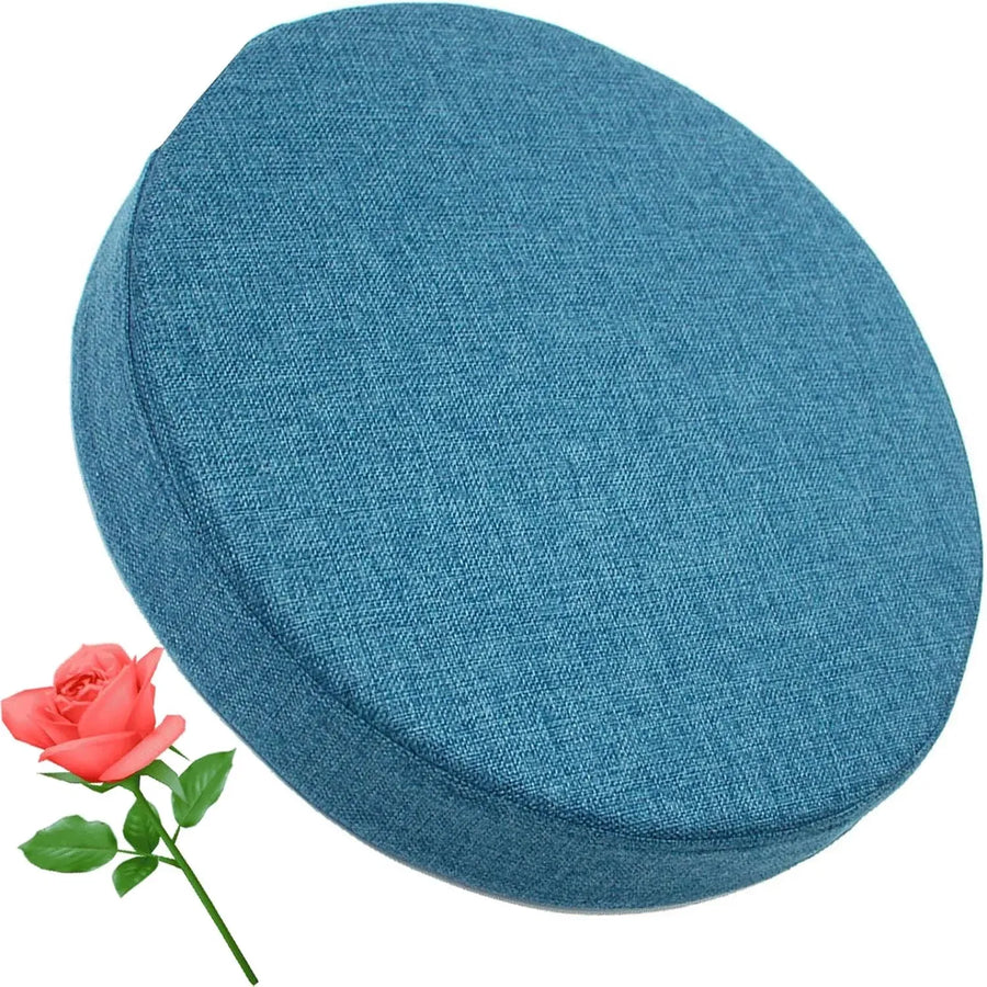 Round Seat Cushion Pad, Soft Foam, Anti Slip, Washable for Chair Stool Office, Blue, 17 x 2 Inch, Daily Comfort Use