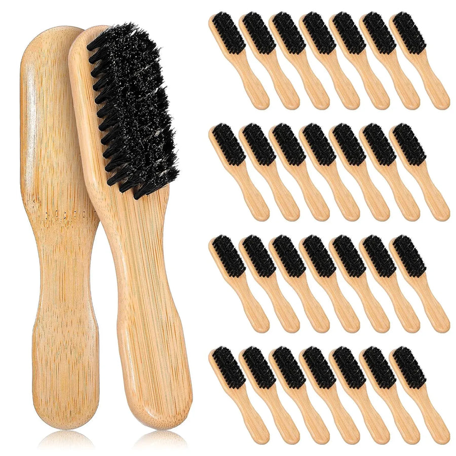 20 Pack Boar Bristle Hair Brushes, Soft Natural Bristles, Wooden Handle, for Women Men Thick Fine Hair, Natural Wood