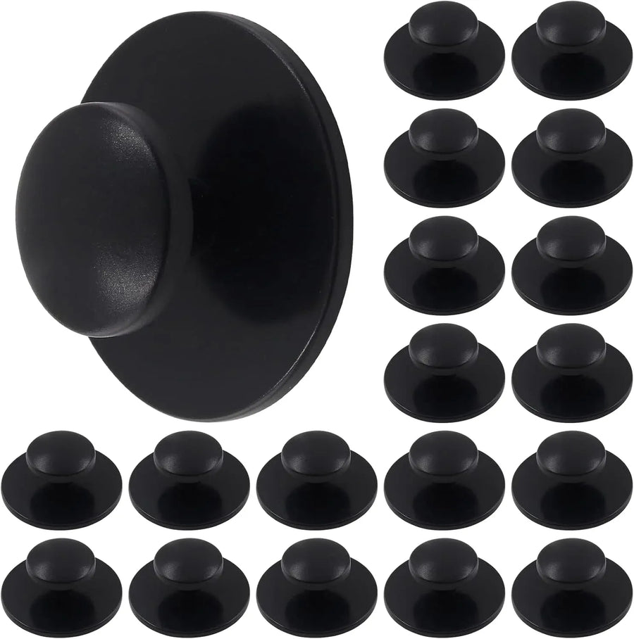 20 Pcs Self Adhesive Cabinet Knobs Mini Drawer Pulls for Kitchen Cabinets, Dressers, Drawers and Wardrobes, Black