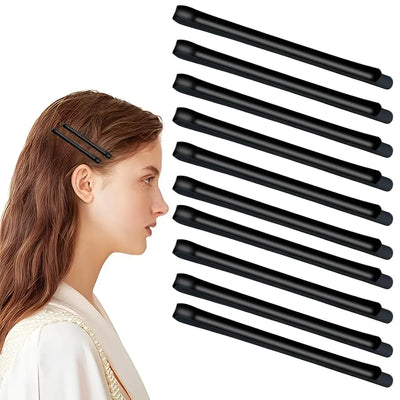 Jumbo Metal Bobby Pins, Glossy Hair Clips for Thick Long Hair, 50 Pcs, Black, Daily Comfort Use, for Men Women and Everyday Wear