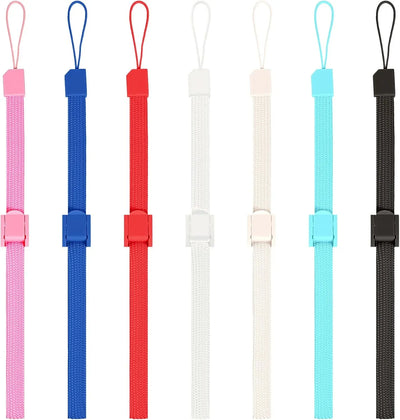 7 Pcs Adjustable Wrist Strap Lanyards for Wii Remote Controller, Mobile Phone MP3 and Camera, Assorted Colors, Adjustable Design