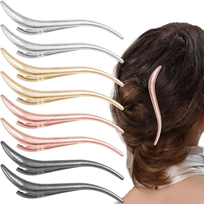 8 Pcs Large Metal Duckbill Hair Clips, 5 Inch Strong Spring Alligator Barrettes for Women Thick Long Hair Updo Styling
