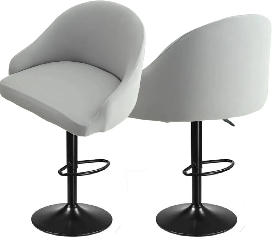 2 Pack Bar Stool Slipcovers Stretch Swivel Chair Covers with Back for Counter Armchairs and Kitchen Island Chairs