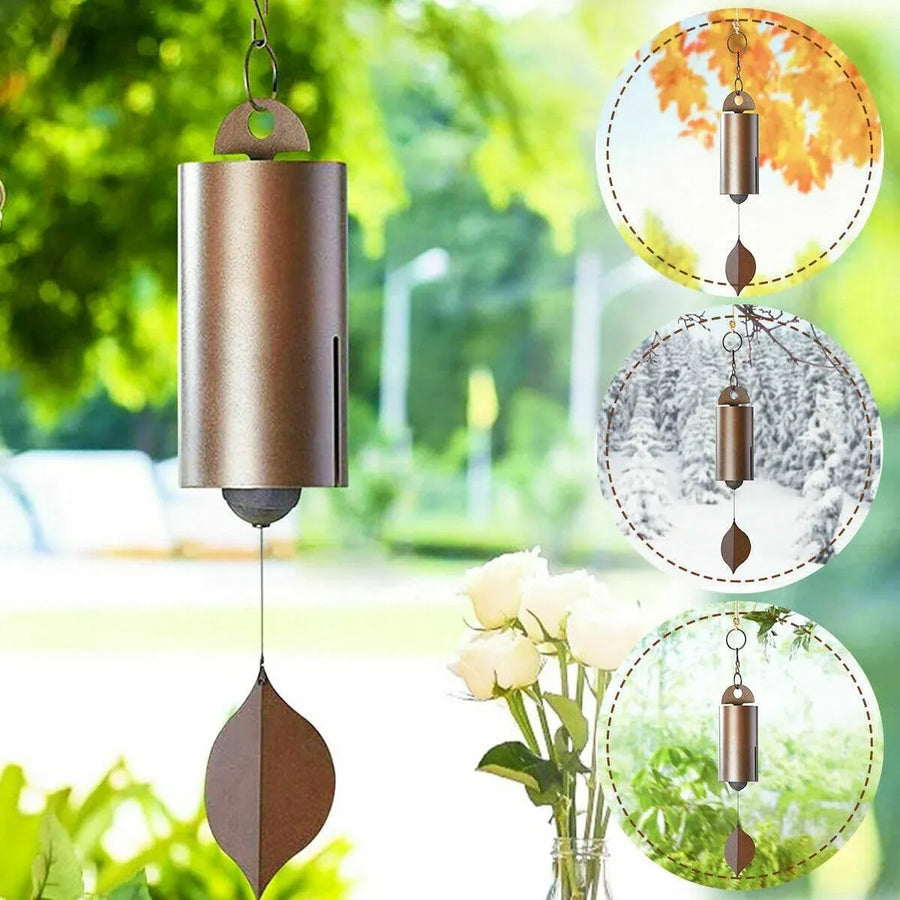 Wind Chimes Outside Deep Resonance Low Tone Serenity Bell Copper Garden Decor for Patio Porch Yard, for Garden Yard and Outdoor Use