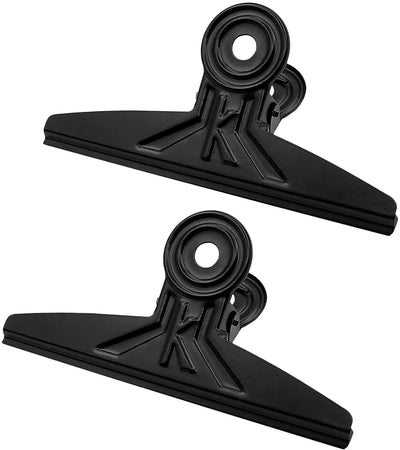 Extra Large Bulldog Clips 20cm Jumbo Metal Binder Clamps for Office and Home, 2 Pack, Black, for Safe Pet Grooming and Care