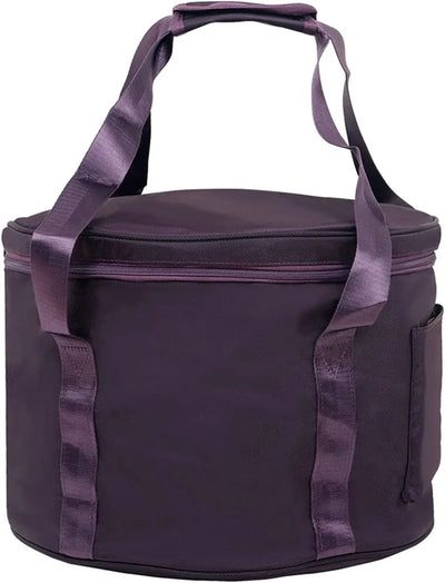 Singing Bowl Carry Bag with Handle, Thickened Padded Travel Case for Yoga Meditation Sound Bowl, Purple, 14 inches Size