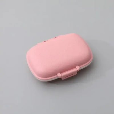 8-Compartment Doset Medicine Box, Compact Dosage Pill Jar Holder for Daily Tablets, Pink, Travel Pill Case, Secure Snap Lid