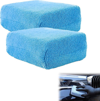 2 Sponges, Anti-fog sponges, Microfiber cloths, Water absorbent, Ideal for cleaning windshields, for Home, Travel and Daily Use