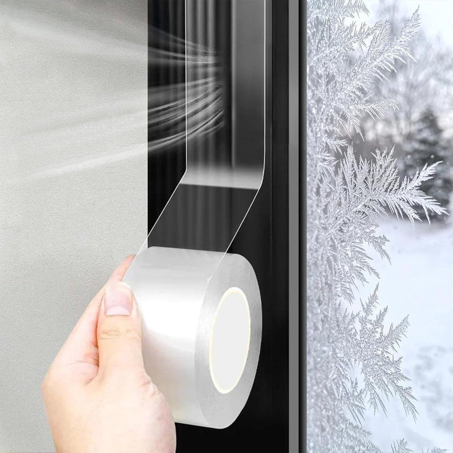 Self-adhesive sealing tape x, Door and window sealing tape, Weatherproof sealing tape, Sealing strip, 5 cm, 10 m, Transparent