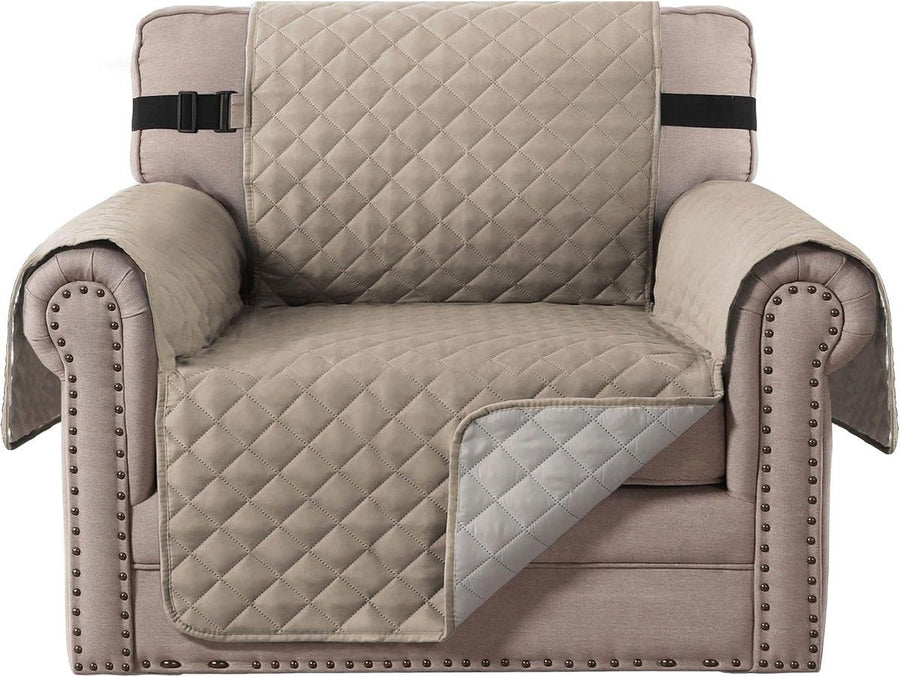 Sofa Cover, Sofa Furniture Cover, Chair Cover, Sofa Protector, Single Sofa Cover, for Home, Travel and Daily Use, 165 x 190 cm, Khaki
