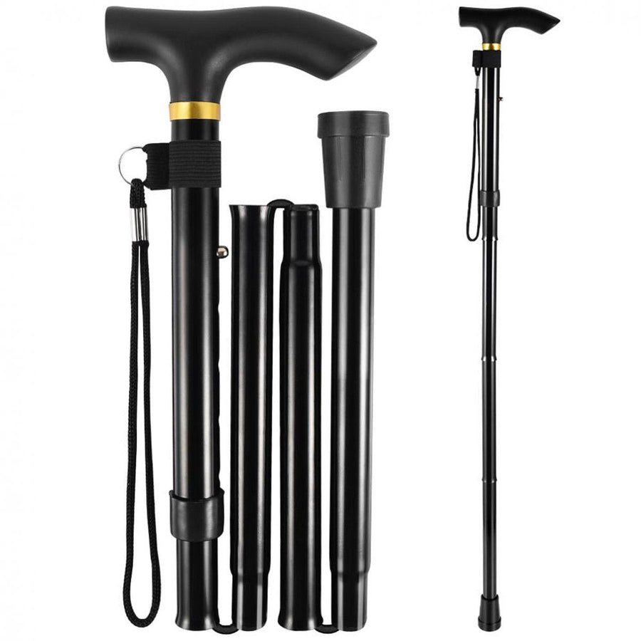 Crutch, Walking stick for the elderly, Adjustable and foldable, Walking stick, Nordic style, for Home, Travel and Daily Use, 84-93 cm