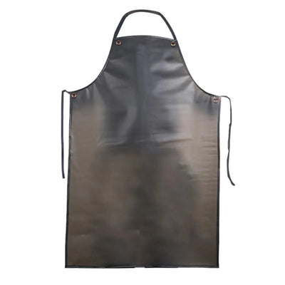 Waterproof PVC Apron, Anti-Corrosion Rubber Heavy-Duty Apron for Lab Work, Dog Grooming, Cleaning Fish, Butcher, Barbecue, 80x55cm, Black
