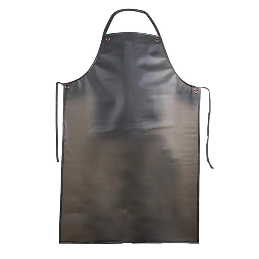 Waterproof PVC Apron, Anti-Corrosion Rubber Heavy-Duty Apron for Lab Work, Dog Grooming, Cleaning Fish, Butcher, Barbecue, 80x55cm, Black