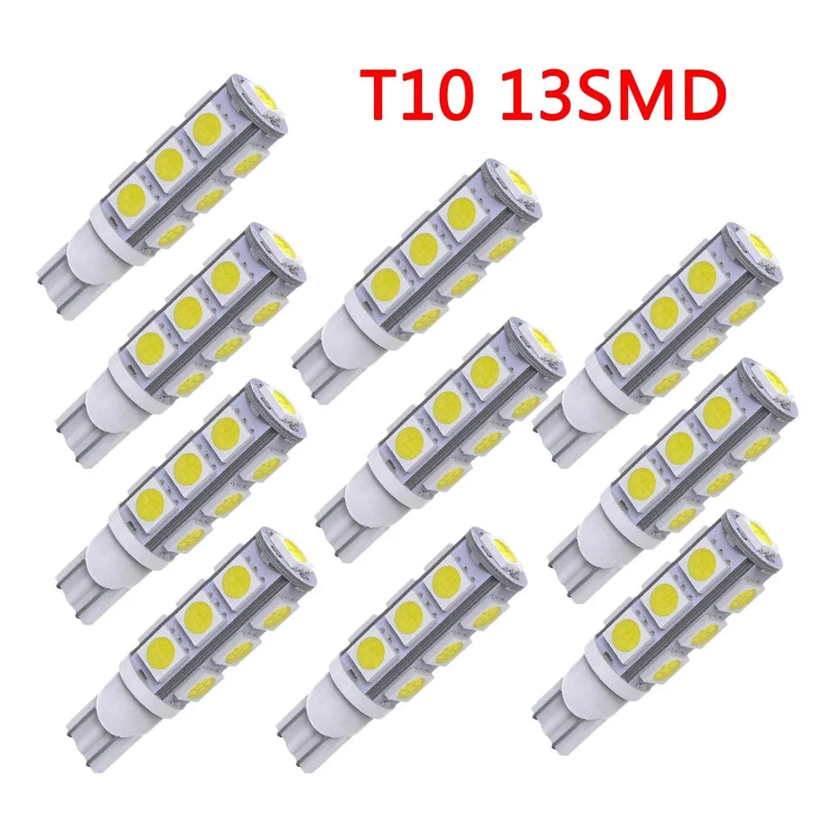 10 Pieces LED Landscape Light Bulbs, 194 T10 T5 Wedge Base DC 12V 13SMD Replacement Bulbs for Outdoor Lighting