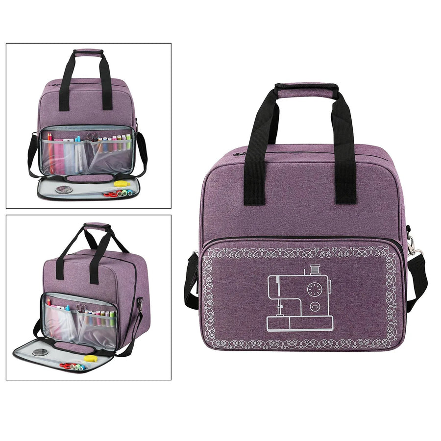 Serger Carrying Case, Universal Overlock Sewing Machine Tote Bag with Shoulder Strap Handles, for Travel, Shopping and Daily Carry