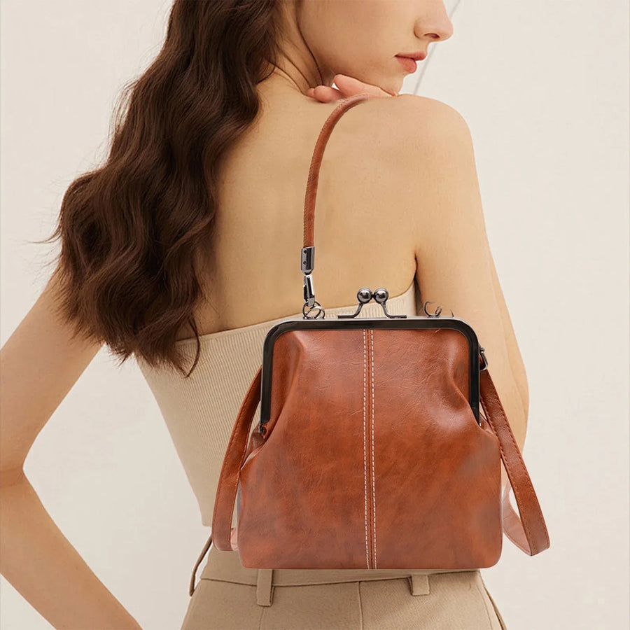 Crossbody Bags for Women Soft Leather Purses and Handbag Multi Pocket Shoulder Bag Spring Nostalgic Handbag Lightweight Women's Bag