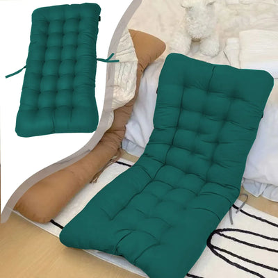 Seat Cushion Outdoor Chair Cushion, Patio Chair Cushion with Tie, Tufted Replacement for Patio Furniture, 14x28 Inches