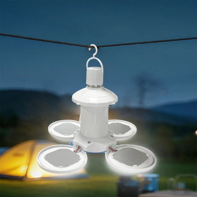 Foldable LED Emergency Light Rechargeable Football Shaped Bulb Portable Power Outage Camping Night Market Long Lasting Emergency Lantern Outdoor Light