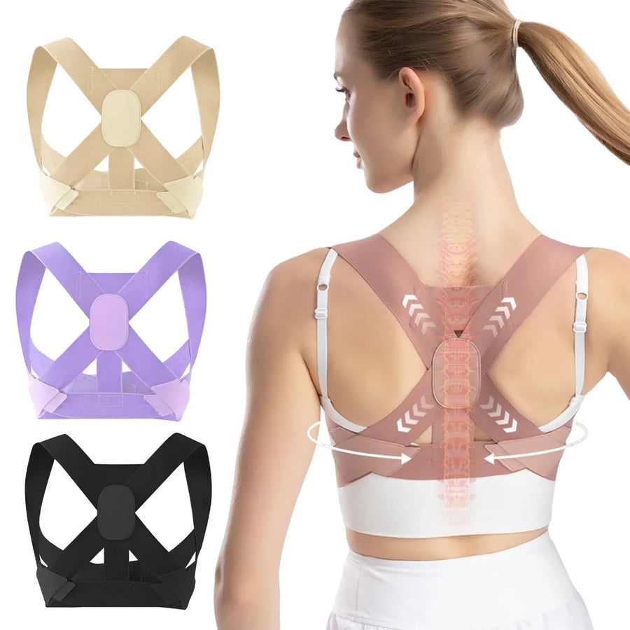 Posture Corrector Adjustable Body Posture Correcting Brace Invisible Upper Back Support Shoulder Straightener for Men And Women