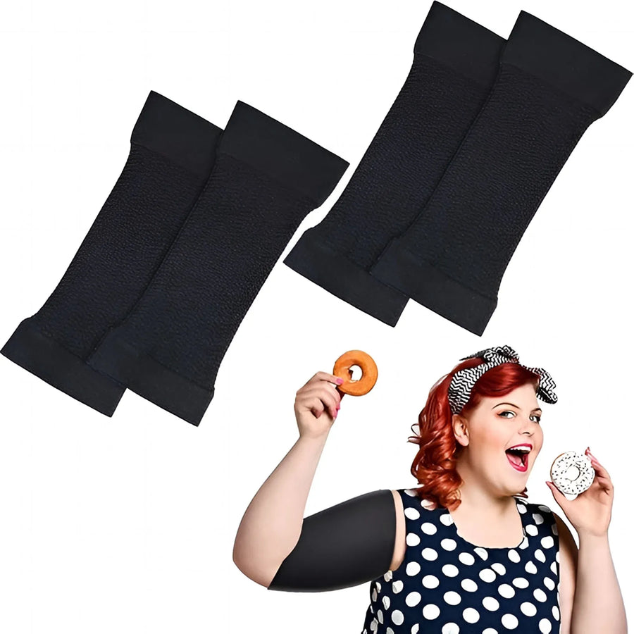 2 Pairs Arm Shapers for Plus Size Women, Upper Arm Sleeves Wraps Slim Arm Compression Sleeves for Daily Wear and Light Support