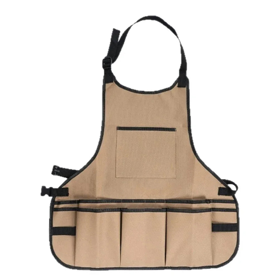 Garden Apron for Men and Women with 14 Pockets, Gardening Tool Work Apron for Barbers, Bartenders and Gardeners