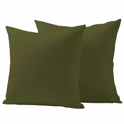 Olive Outdoor Pillow Covers 24"x24" Set of 2, Plain Waterproof Throw Pillow Covers for Patio Sofa Furniture, Decorative Cushions, Green, Olive Green