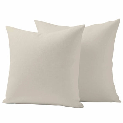 Ivory Outdoor Pillow Covers, Waterproof Decorative Throw Pillowcases Set of 2 for Patio Sofa Furniture, Ivory White