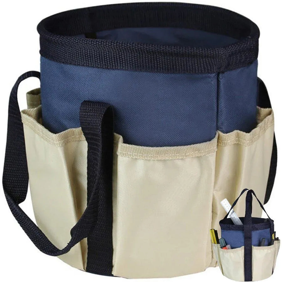 Gardening Bucket Tool Organizer, 600D Oxford Garden Tools Storage Bag with Pockets, for Garden, Patio and Outdoor Use