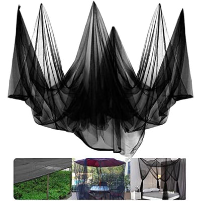 20x10Ft Mosquito Netting Garden Mesh Netting, Fly Bird Net Barrier Hunting Blind Plant Protecting Net, 3x6m, Black