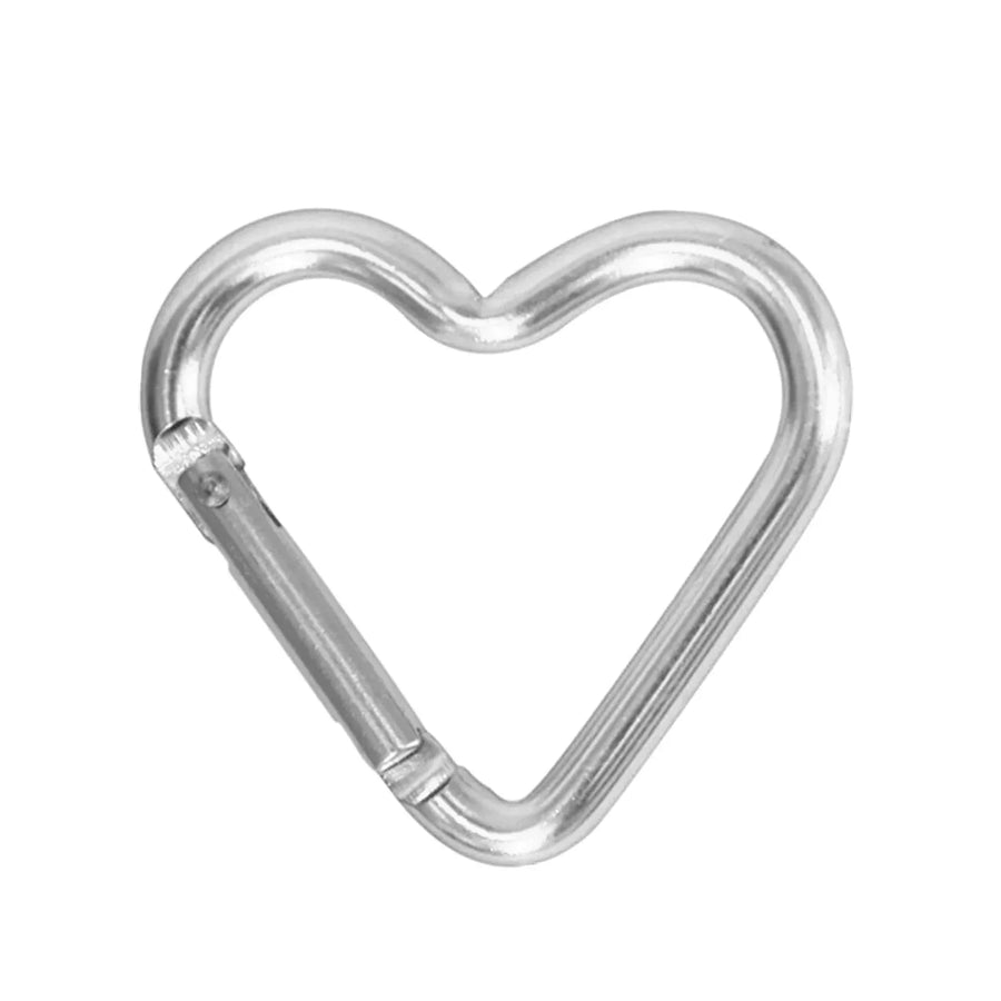 Heart Shape Carabiner Clip Metal Buckle Spring Hook Heavy-Duty Carabiner for Camping Hiking Fishing Dog Leashes