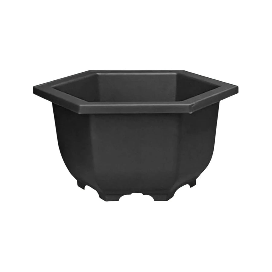 Hexagon Plastic Planter with Drainage and Reservoir for Succulents and Indoor Garden 11.2 Inch, for Garden, Patio, Outdoor and Seasonal Use