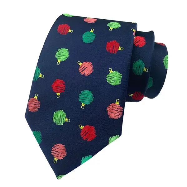 Blue Snowflake Christmas Necktie, Adjustable Wrinkle Resistant Holiday Tie with Smooth Finish for Parties, Gifts and Seasonal Outfits