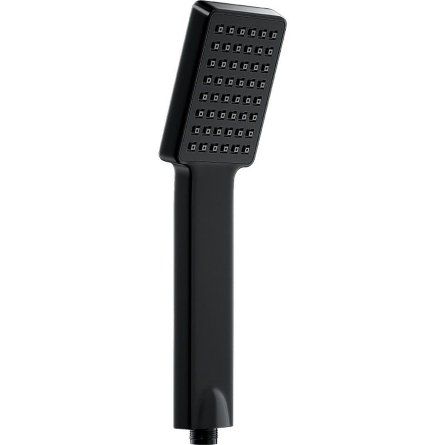 Square Handheld Shower Head - Spray,Phantom Night Black,  Grip for Low Pressure Bathrooms, 6-Layer Filter (Head Only)