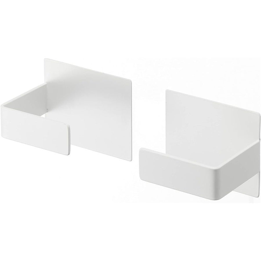 Magnetic Holding Type Kitchen Paper Holder, White, Approx. W 3.9 x D 3.9 x H 3.9 inches (10 x 7.5 x 10 cm) (Per One), Plate, Large Type Compatible