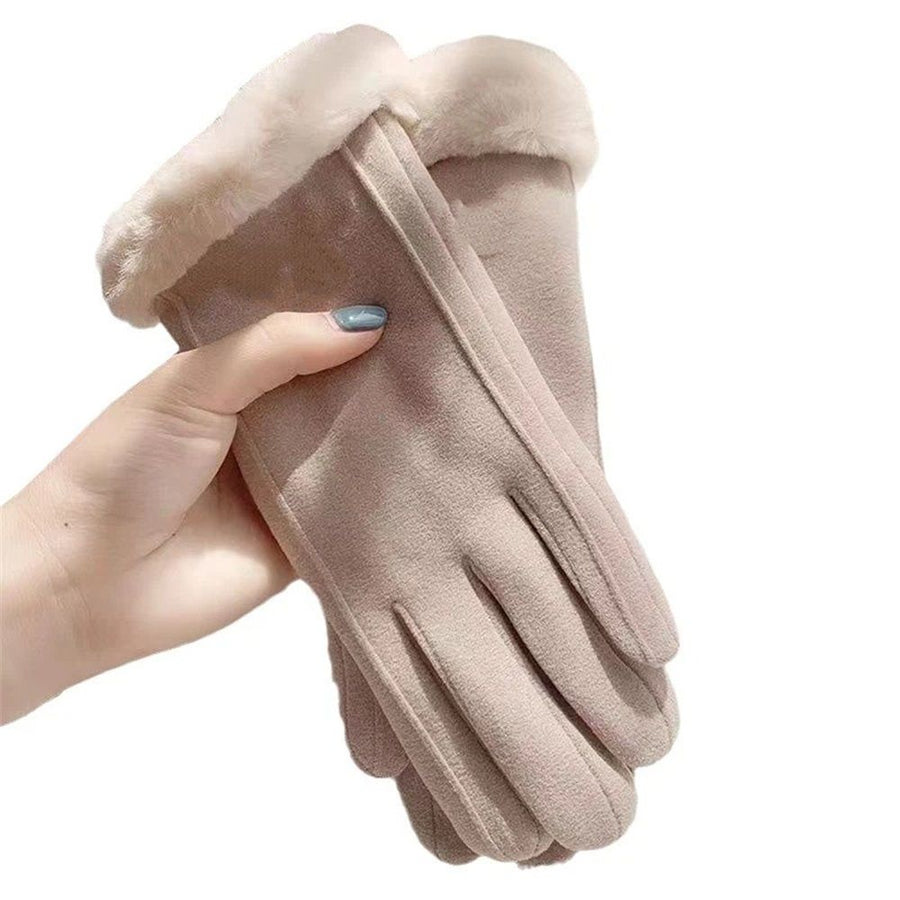 Women's Winter Gloves with Cuffs - Soft, Warm, Touchscreen, Winter Gloves Soft Warm Touchscreen Gloves（khaki）