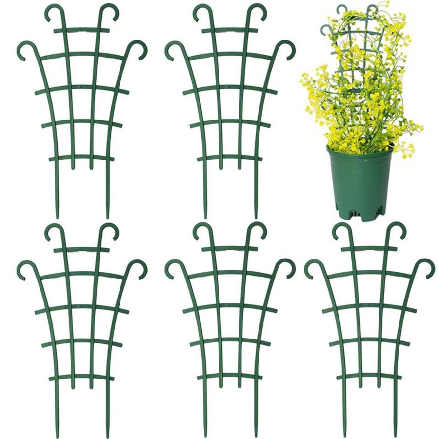 10 Pack Small Trellis for Potted Plants Indoor Outdoor, Tiny Stackable Plastic Climbing Stakes, Mini DIY Garden Support Trellis for Houseplants Vines Vegetables Flowers Stand Frame