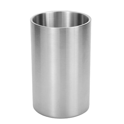 Stainless Steel Double Wall Wine Cooler - Insulated Tabletop Wine Chiller for White Wine & Champagne, Fits Most Standard Sized Bottles（1.6L）
