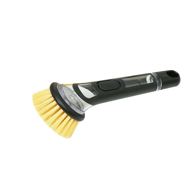 Automatic Liquid Adding Dish Washing Brush Multifunctional Kitchen Cleaner Labor Saving Lazy Scrubber for Pots Pans Cookware Heavy Duty Stain Remover(Yellow)