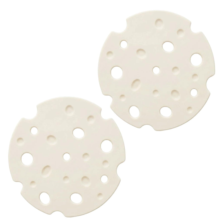 4‑Pack off white round Silicone Trivet Mat, Heat Resistant Non Slip, 6.3x6.3x0.4 Inches, Kitchen Table Protector for Bowls Plates Cups