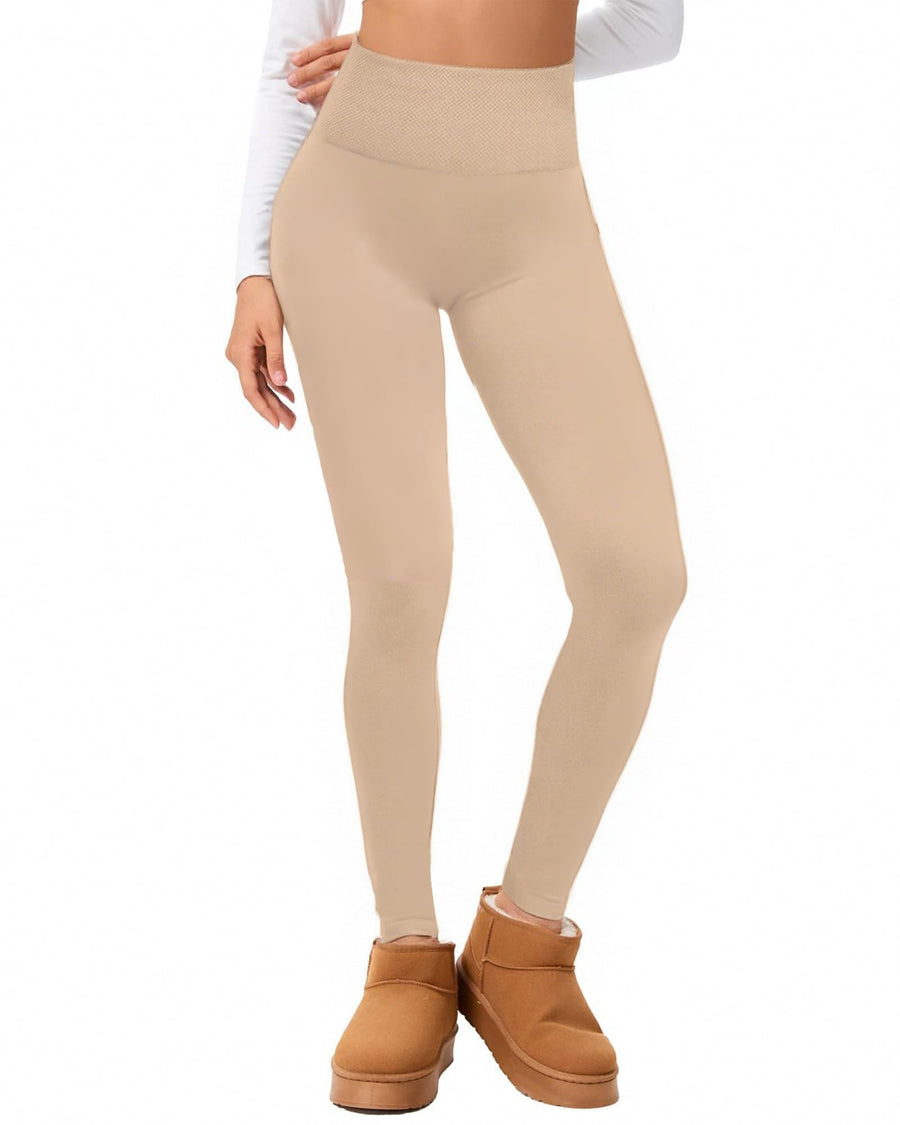 Black AU10 Women Lyocell High Waist Thermal Long Johns, Fleece Lined Slim Fit Base Layer Pants, Stretchy Warm Inner Thermal Leggings for Autumn Winter