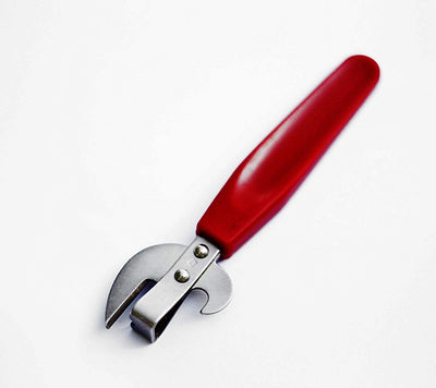 Manual Can Opener, Stainless Steel Bottle Opener Manual with Plastic Handle, Easy Open Multifunctional Side Cut Traditional Stab Can & Tin Opener for Kitchen Camping Traveling
