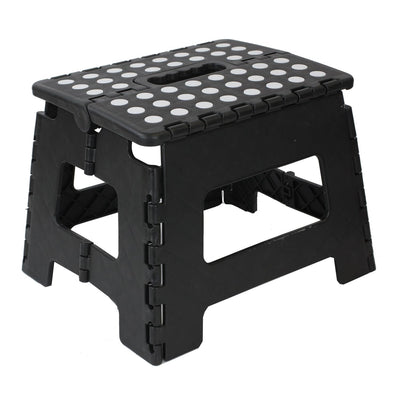 Black small thick anti slip folding stool for outdoor camping, portable folding stool for home use, multifunctional home leisure, Gaomaza