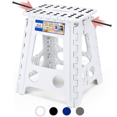 White large thick anti slip folding stool for outdoor camping, portable folding stool for home use, multifunctional home leisure, and more