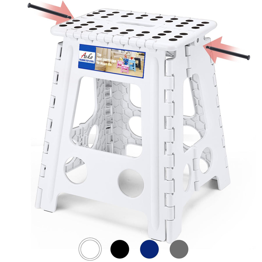 White large thick anti slip folding stool for outdoor camping, portable folding stool for home use, multifunctional home leisure, and more