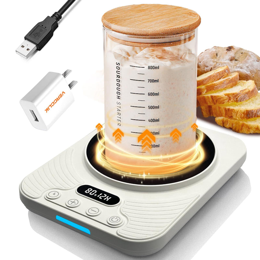 Constant Temperature Heating Coaster with Timer, Electric Mug Warmer for Milk Coffee, Auto Off Heating Pad Base, Portable Office Dorm Home Cup Warmer