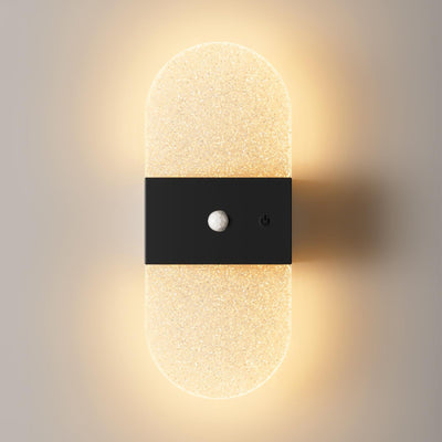 Rechargeable Motion Sensor Night Light, Wall Mounted LED Lamp with Magnetic Base, 3 Color Temperatures, 12 Hour Always-On Mode, 60 Day Sensing Mode, No Wiring Required (White Oval)