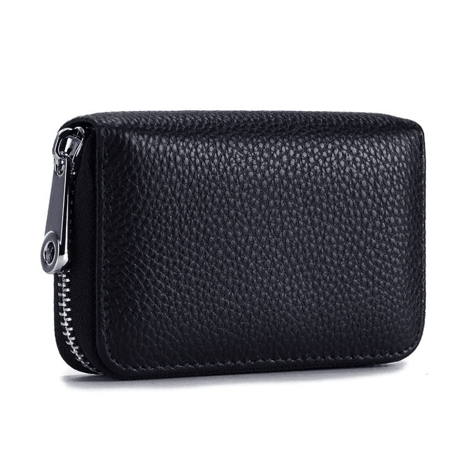 Men Women PU Leather RFID Blocking Card Wallet, Ultra Slim Portable Anti Demagnetisation Credit Card Holder, Mini Lightweight Card Case for Bank Cards ID Daily Carry