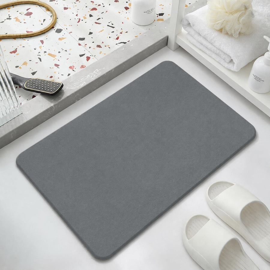 Dark gray premium pure cotton bathroom mat, ultra-soft, absorbent, quick-drying bathroom rug, non-slip, washable bathroom mat(40cm*30cm)